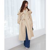 ベージュ | ドレープフリルトレンチコート | MAJESTIC LEGON