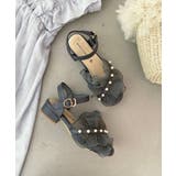 グレー | パールシアーフリルサンダル | MAJESTIC LEGON 