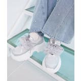 シルバー | 取り外しできるフリルスニーカー | MAJESTIC LEGON 