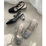 シルバー | レースアップクリアヒールミュール | MAJESTIC LEGON