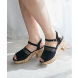 ブラック | スカラップシアーサンダル | MAJESTIC LEGON 