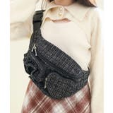 ブラック柄 | ハート×フリルウエストポーチ | MAJESTIC LEGON 