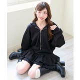 ブラック | ∞キラキララインストーンショートパーカー | MAJESTIC LEGON 