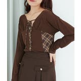 バイカラーチェックトップス | MAJESTIC LEGON  | 詳細画像13 