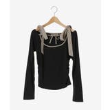 肩リボンチェックバイカラートップス | MAJESTIC LEGON  | 詳細画像17 