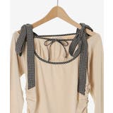 肩リボンチェックバイカラートップス | MAJESTIC LEGON  | 詳細画像19 