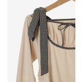 肩リボンチェックバイカラートップス | MAJESTIC LEGON  | 詳細画像21 