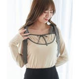 肩リボンチェックバイカラートップス | MAJESTIC LEGON  | 詳細画像5 