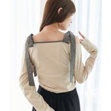 肩リボンチェックバイカラートップス | MAJESTIC LEGON  | 詳細画像7 