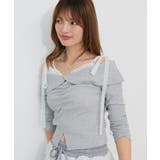 肩リボンレースドッキングトップス | MAJESTIC LEGON  | 詳細画像13 