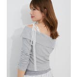 肩リボンレースドッキングトップス | MAJESTIC LEGON  | 詳細画像14 