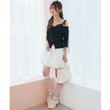 肩リボンレースドッキングトップス | MAJESTIC LEGON  | 詳細画像17 