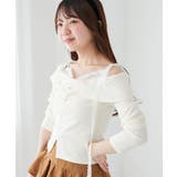 肩リボンレースドッキングトップス | MAJESTIC LEGON  | 詳細画像6 