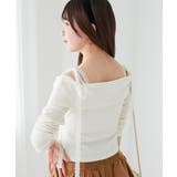 肩リボンレースドッキングトップス | MAJESTIC LEGON  | 詳細画像7 