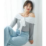 グレー | オフショルリボントップス | MAJESTIC LEGON