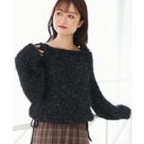 ブラック | ふわふわシャイニールーズニット | MAJESTIC LEGON