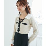 デコルテオープンバイカラー襟ニット | MAJESTIC LEGON  | 詳細画像13 