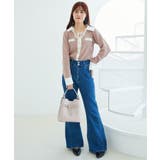 デコルテオープンバイカラー襟ニット | MAJESTIC LEGON  | 詳細画像16 