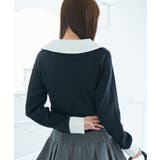 デコルテオープンバイカラー襟ニット | MAJESTIC LEGON  | 詳細画像33 