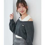 襟付ノースリニットセットオフショルニット | MAJESTIC LEGON | 詳細画像6