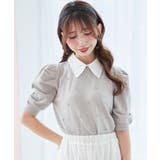 グレー | 2way襟付きビジューニット | MAJESTIC LEGON 