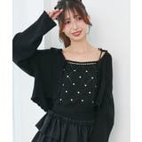 ダイヤ柄ビジューキャミセットカーデ | MAJESTIC LEGON  | 詳細画像25 