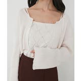 ダイヤ柄ビジューキャミセットカーデ | MAJESTIC LEGON  | 詳細画像8 