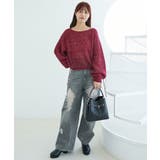 キラキラドロストメッシュニット | MAJESTIC LEGON  | 詳細画像14 