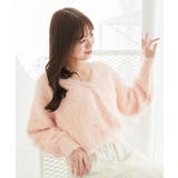 ピンク | ふわふわカシュクールニット | MAJESTIC LEGON