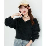 ブラック | ふわふわカシュクールニット | MAJESTIC LEGON