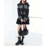 襟付きネコチャンジャカードカーデ | MAJESTIC LEGON | 詳細画像15