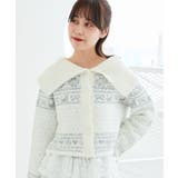 襟付きネコチャンジャカードカーデ | MAJESTIC LEGON | 詳細画像4