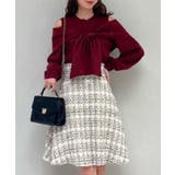 ボルドー | アソートデザインリボンニットトップス | MAJESTIC LEGON 