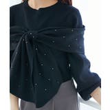 ブラック柄 | アソートデザインリボンニットトップス | MAJESTIC LEGON 