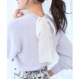 ラベンダー | ◎バックリボンシャギーニット | MAJESTIC LEGON 