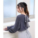 Ｃ／グレー | ◎バックリボンシャギーニット | MAJESTIC LEGON 