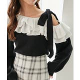 フリルワンショル肩リボンニット | MAJESTIC LEGON  | 詳細画像29 