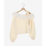 フリルワンショル肩リボンニット | MAJESTIC LEGON  | 詳細画像30 