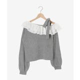 フリルワンショル肩リボンニット | MAJESTIC LEGON  | 詳細画像32 