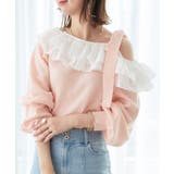 ピンク | フリルワンショル肩リボンニット | MAJESTIC LEGON 