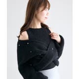 オープンショルダーカシュクールニット | MAJESTIC LEGON | 詳細画像1