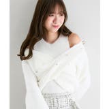 オープンショルダーカシュクールニット | MAJESTIC LEGON | 詳細画像5