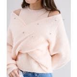 ピンク | オープンショルダーカシュクールニット | MAJESTIC LEGON