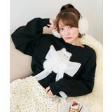 ブラック | ふわふわLadycatリボンニット | MAJESTIC LEGON