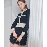 バイカラーケーブルニットカーデ | MAJESTIC LEGON  | 詳細画像1 