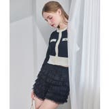 バイカラーケーブルニットカーデ | MAJESTIC LEGON  | 詳細画像4 