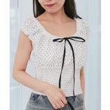 バイカラープチフリルブラウス | MAJESTIC LEGON  | 詳細画像6 