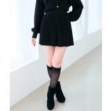 ブラック | ニットプリーツミニスカート | MAJESTIC LEGON