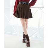 ブラウン | ベルトセットプリーツミニスカパン | MAJESTIC LEGON 