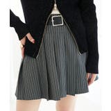 D/グレー柄 | ベルトセットプリーツミニスカパン | MAJESTIC LEGON 